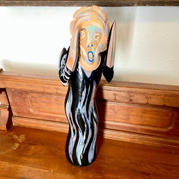 “THE SCREAM" Edvard Munch Inflatable Figurine 19" Doll Blow-Up Vintage 1993 - Picture 5 of 9
